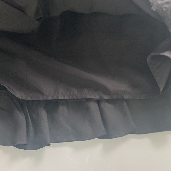 Silky Black Ruffled Mini Skirt Size S EUC - Picture 6 of 6